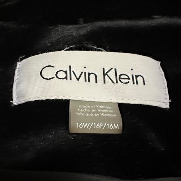 Calvin Klein Women’s Black Velvet Gold Buttons Jacket Blazer Plus Size 16W - Picture 5 of 13